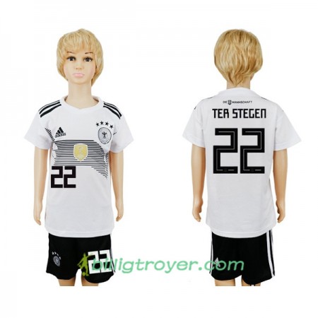 Billige Fotballdrakter Tyskland Ter Stegen 22 Barn VM 2018 Hjemmedraktsett